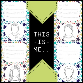 Preview of This is me 1st day get to know you exercise blank portrait worksheets 4 options