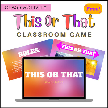 Preview of This or That Classroom Activity Game (FREE)