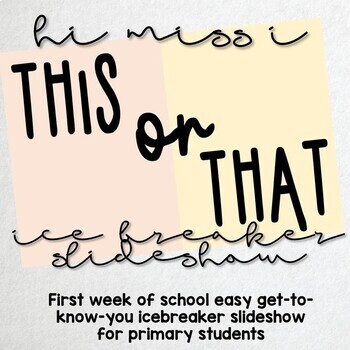Preview of This or That: First Day of School Digital Ice Breaker