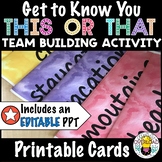 This or That Get to Know You Activity | Team Building Edit