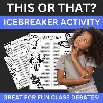 Preview of This or That Icebreaker Activity | Middle School Back to School Game