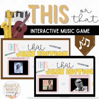 Preview of This or That Jazz Music Edition: Distance Learning Listening Game Google Slides