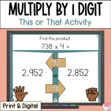 Multiplication by 1 Digit Numbers for Practice & Review - 