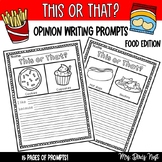 This or That Writing Prompts: Food Edition