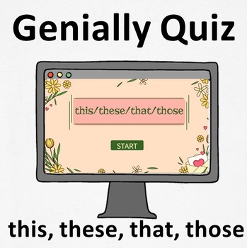 Preview of This, these, that, those. Interactive quiz.