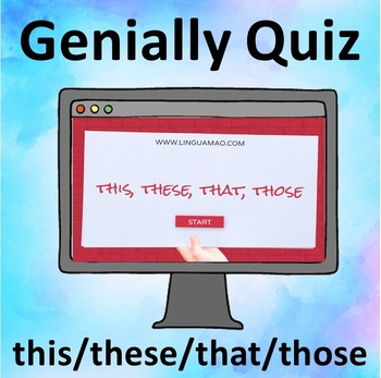 Preview of This, these, that, those. Interactive quiz.