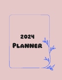 This watercolor calendar Simple Personal 2024 Year Calenda