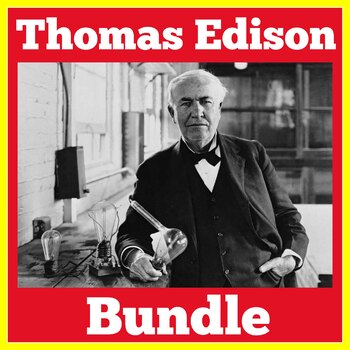 Preview of Thomas Edison | Inventors Inventions |  Kindergarten 1st 2nd 3rd Grade BUNDLE