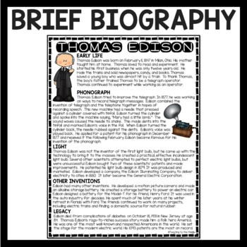 biographies worksheets pdf