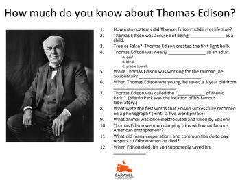 thomas edison information in english essay