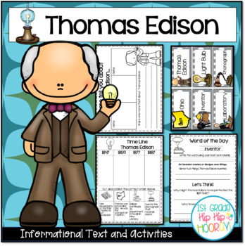 Preview of A Study on Thomas Edison with Informational Text for Reading and Writing