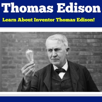 Preview of THOMAS EDISON PowerPoint Activity Inventions Inventors 1st 2nd 3rd Grade PPT
