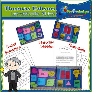 Preview of Thomas Edison Lapbook / Interactive Notebook