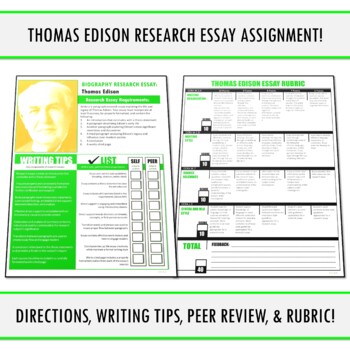 thomas edison research paper