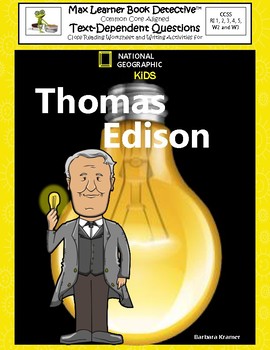 Preview of Thomas Edison: Text-Dependent Questions and More!