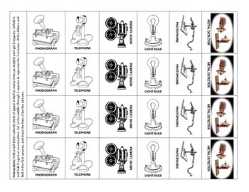 Preview of THOMAS EDISON and ALEXANDER GRAHAM BELL'S INVENTIONS - Foldable