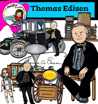 Thomas Edison clip art by Artifex | Teachers Pay Teachers