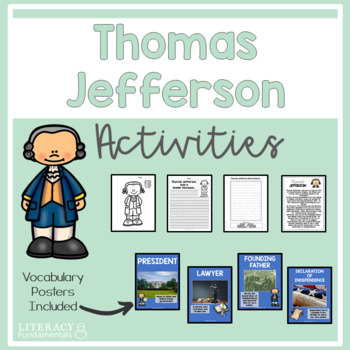 Preview of Thomas Jefferson Activities Close Reading Crafts and More