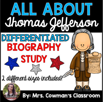 Preview of Thomas Jefferson Biography Study- Differentiated for First Grade