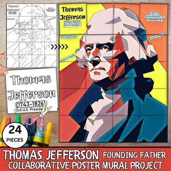 Preview of Thomas Jefferson Collaborative Poster Mural Project, Presidents' Day Craft
