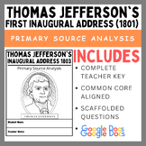 Thomas Jefferson First Inaugural Address (1801): Primary S