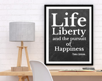 Preview of Thomas Jefferson Poster, Life Liberty and the Pursuit of Happiness