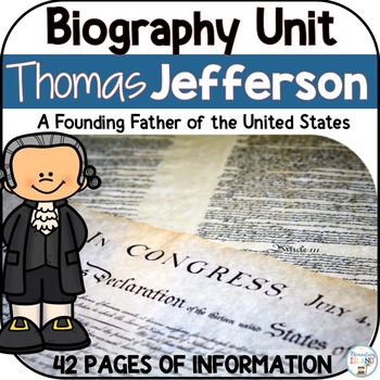 Preview of Thomas Jefferson President's Day Activities | Biography Report Research Template