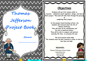 Preview of Thomas Jefferson: Project Based Learning Activity