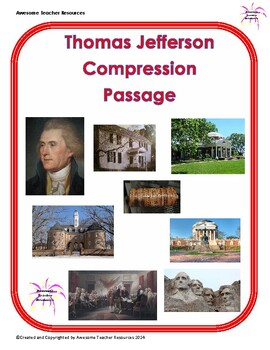 Preview of Thomas Jefferson Comprehension Reading Passage