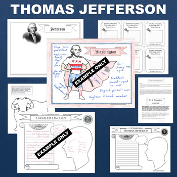 Preview of Thomas Jefferson SUPERHERO Presidential Activity