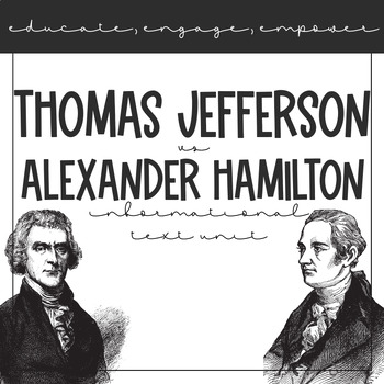 Preview of Thomas Jefferson vs. Alexander Hamilton: Six Day Informational Text Unit 