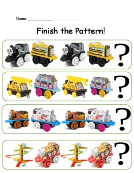 Preview of Thomas the Train (Mini trains) Patterning A/B patterns