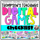Thompson's Teachings Digital Game Checklist | Theme Day Ch