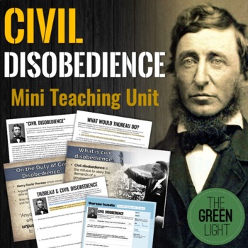 Preview of Thoreau's Civil Disobedience Activities, Worksheets