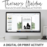 Thoreau's Walden Workbook - Transcendentalism Analysis Activities