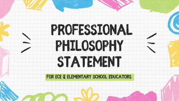 Preview of Thoroughly Written Personal Philosophy Statement CDA ECE Teachers
