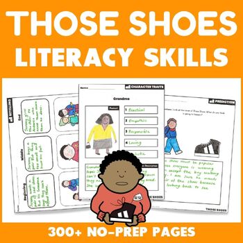 Preview of Those Shoes Book Activities - Read Aloud Book Study Wants vs Needs Activities