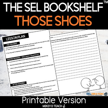 Preview of Those Shoes Activities and Lesson Plan - Social Emotional Learning & Literacy