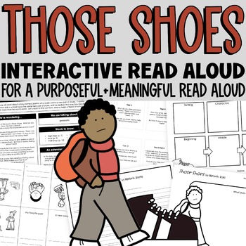 Preview of Those Shoes Craft Interactive Read Aloud and Activities | Gratitude Activities