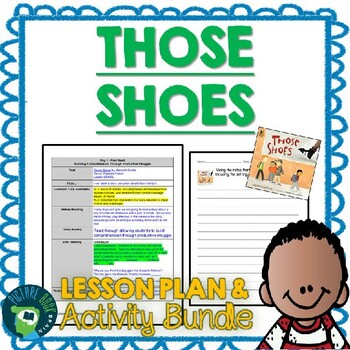 Preview of Those Shoes by Maribeth Boelts Lesson Plan and Activities