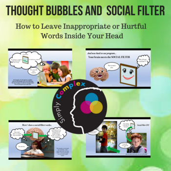 Preview of Thought Bubbles and Social Filter; Leave hurtful words inside your head