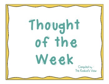 Preview of Thought of the Week