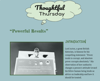 Preview of Thoughtful Thursday: Powerful Results