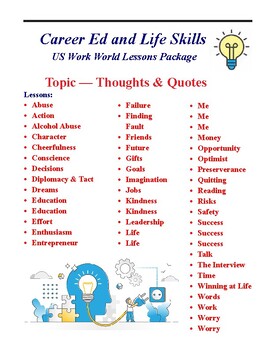 Preview of Thoughts & Quotes 15-Minute Inspirational Lessons About Life Package