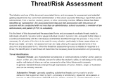 Threat and Risk Assessment for Schools