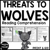 Threats to Wolves Informational Text Reading Comprehension