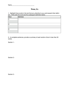 Preview of Three 3's Research Article Explorer