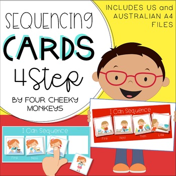Four 4 Step Sequencing Picture Cards Stories By Four Cheeky Monkeys