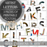 Three Artist Alphabet Sets in One: 78 Artists in Printable