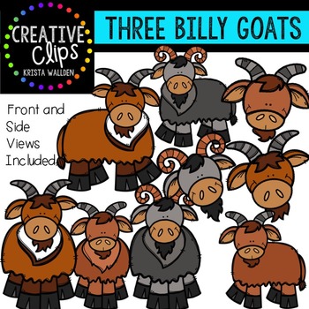 Three Billy Goats Creative Clips Digital Clipart | TpT